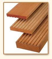 Decking, double-sided, tropical hardwood product from Kayu Merapi Internusa