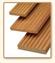 Decking, single-sided, tropical hardwood product from Kayu Merapi Internusa
